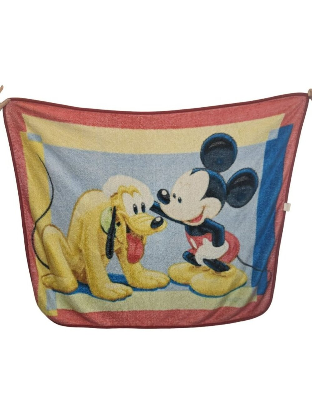 Vintage Disney Mickey Mouse Pluto Fleece Throw Blanket Soft Plush 60x50 - Picture 2 of 5